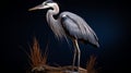 Award Winning Wildlife Photography: Detailed Heron Portrait In Ultra Wide Shot