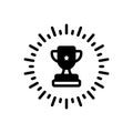 Black solid icon for Awarded, bestow and confer