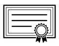 Awarding certificate license vector icon