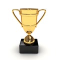 Awarding cup over white background Royalty Free Stock Photo