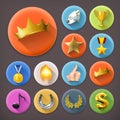 Awards and achievement, icon set Royalty Free Stock Photo