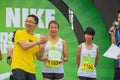 Awards ceremony of the Nike's Be Amazing 5K race event