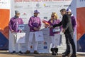 Awards ceremony at the Snow Polo World Cup St.Moritz 2024 finals Royalty Free Stock Photo