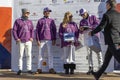 Awards ceremony at the Snow Polo World Cup St.Moritz 2024 finals Royalty Free Stock Photo