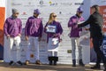 Awards ceremony at the Snow Polo World Cup St.Moritz 2024 finals Royalty Free Stock Photo