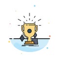 awards, game, sport, trophies, winner Flat Color Icon Vector