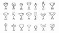 Awards Icon Vector Set - Trophy Royalty Free Stock Photo