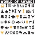 Awards icons,award concept Royalty Free Stock Photo