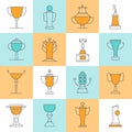 Awards Line Icons Set Royalty Free Stock Photo