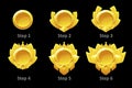 Awards medals for Gui Game. Vector golden template award in different versions