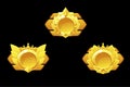 Awards medals for Gui Game. Vector golden template award