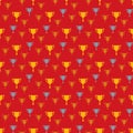 Awards seamless pattern with winner cups