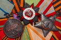 Awards of the Second world war close-up Royalty Free Stock Photo