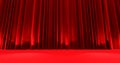 Awards show background with closed red curtains