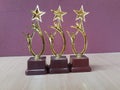 Golden award cups Trophys Royalty Free Stock Photo