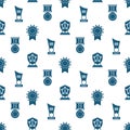 Awards, trophy and prizes seamless pattern - winner seamless texture