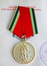 Awards of the USSR. Medal `20 Years of Victory in the Great Patriotic War`