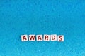 Awards word on stone Royalty Free Stock Photo