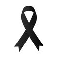 Awareness black ribbon. Melanoma & skin cancer