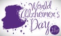 Head in Brushstroke Style Promoting Awareness in World Alzheimer`s Day, Vector Illustration