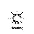 awareness, ear, hear, hearing, listen icon. Element of Peace and humanrights icon. Premium quality graphic design icon. Signs and