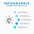 Awareness, Ear, Hear, Hearing, Listen Line icon with 5 steps presentation infographics Background