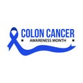 Colon cancer awareness vector illustration