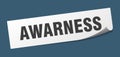 awarness sticker. awarness square isolated sign. Royalty Free Stock Photo