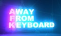 Awat from keyboard Royalty Free Stock Photo