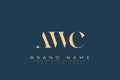 AWC abstract letter logo design Royalty Free Stock Photo
