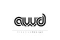 AWD Creative Unique Modern Letter Logo Design. Elegant Monogram Logo Design with Decorative Elements and Typography Royalty Free Stock Photo