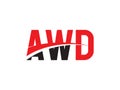 AWD Letter Initial Logo Design Vector Illustration Royalty Free Stock Photo