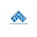 AWD letter logo design on white background.  AWD creative initials letter logo concept.  AWD letter design Royalty Free Stock Photo