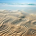 Awe-Inspiring Imprint: Unveiling the Magic of Beach Sand Patterns Royalty Free Stock Photo