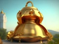 Awe-Inspiring Resonance: Captivating Evolved Big Golden Bell Painting