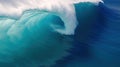 Aerial view of natures power unleashed a massive wave in action