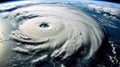 An awe inspiring view of a hurricane as seen from space Royalty Free Stock Photo