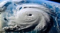An awe inspiring view of a hurricane as seen from space Royalty Free Stock Photo
