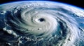 An awe inspiring view of a hurricane as seen from space Royalty Free Stock Photo