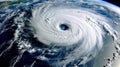 An awe inspiring view of a hurricane as seen from space Royalty Free Stock Photo