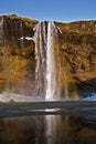 The Awe and Majesty of Seljalandsfoss Waterfall, Iceland Royalty Free Stock Photo