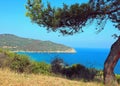view of mediterranea sea and the bay in summer without people