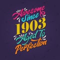 Awesome since 1903 Aged to Perfection. Awesome Birthday since 1903 Retro Vintage