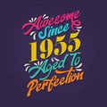 Awesome since 1955 Aged to Perfection. Awesome Birthday since 1955 Retro Vintage