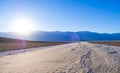 Awesome Badwater salt lake at Death Valley National Park California - DEATH VALLEY - CALIFORNIA - OCTOBER 23, 2017