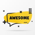 AWESOME BANNER ART PICTURE VECTOR ILLUSTRATION GIG Royalty Free Stock Photo