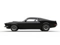 Awesome black muscle car - side view