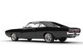 Awesome black vintage muscle car - studio shot