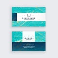 Awesome blue professional marble business card template