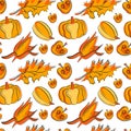 Awesome bright seamless thanksgiving day pattern